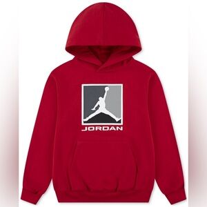 Jordan Essentials Baseline Pullover Hoodie - Gym Red - NWT